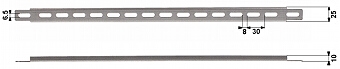 PERFORATED MOUNTING RAIL A19L 500