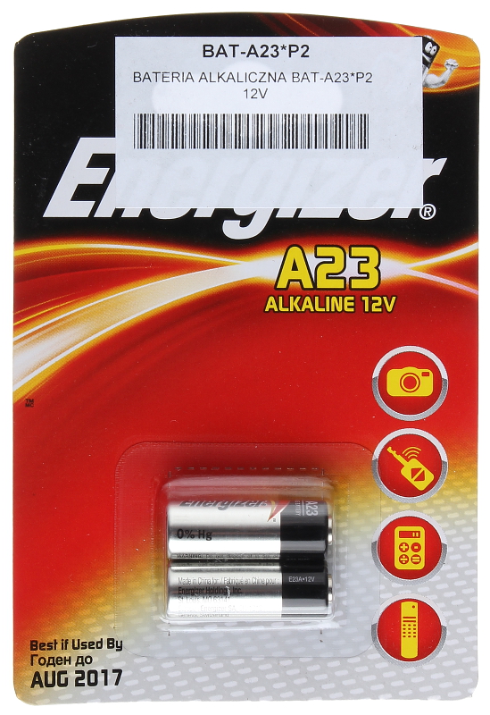 ALKALINE BATTERY BAT-A23*P2 12V A23 ENERGIZER - Alkaline batteries - Delta