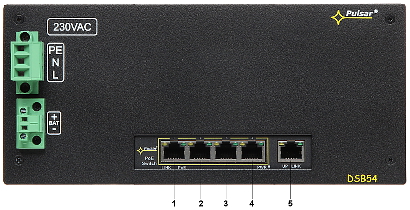 POE SWITCH WITH BATTERY BACKUP DSB 54 5 PORT PULSAR