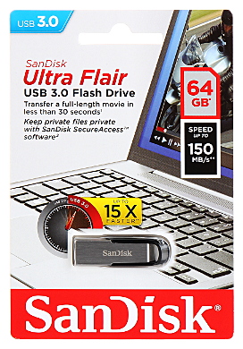 ATMINTIN FD 64 ULTRAFLAIR SANDISK 64 GB USB 3 0 SANDISK