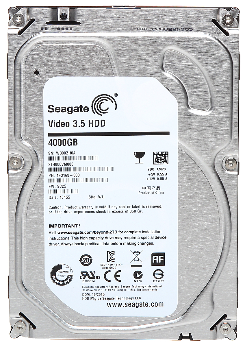 HDD FOR DVR HDD-ST4000VM000 4TB 24/7 PIPELINE SEAGATE - Hard Disk Drives -  Delta