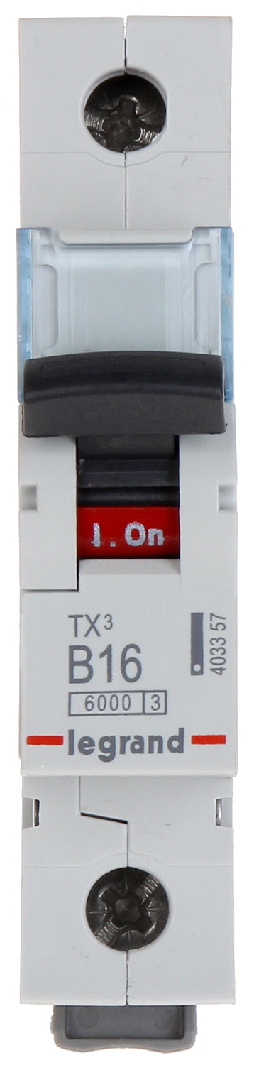 Legrand 403357 TX3 Leitungsschutzschalter B-Charakteristik, 16A, 1-polig,  6kA, 230/400VAC, 1TE Disjoncteur 1 pôle 16 - Conrad Electronic France
