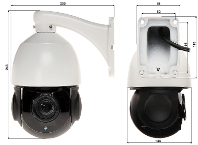 IP SPEED DOME CAMERA OUTDOOR OMEGA 21P18 5 2 1 Mpx 1080p 4 7 84 6 mm
