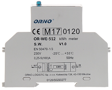 ELECTRIC ENERGY METER OR WE 512 ONE PHASE ORNO