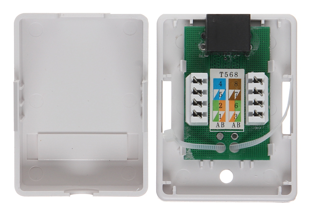END-OF-LINE OUTLET RJ45-G2 - LAN and Telephone - Delta