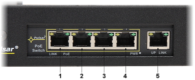 Switch PoE 5 PORT TO RACK CABINET RS 54 PULSAR
