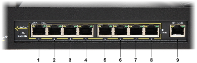 SWITCH POE 9 PORT TO RACK CABINET RS 98 PULSAR