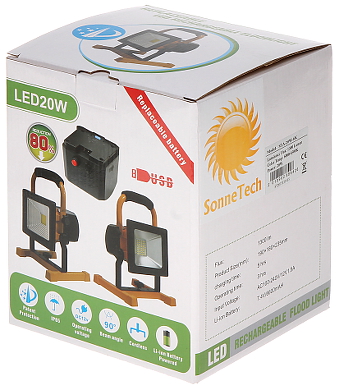 LED FLOODLIGHT WITH BATTERY STA 20W 6K SonneTech