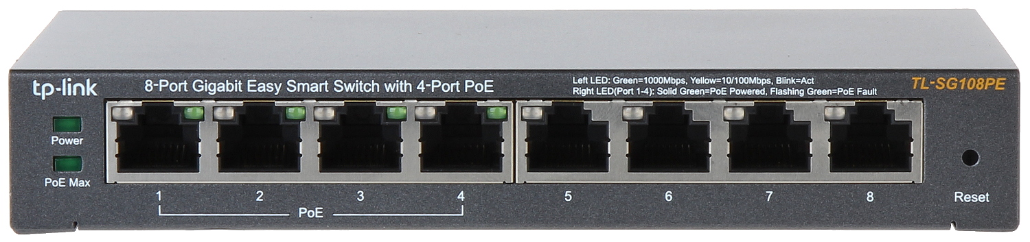 SWITCH PoE TL-SG108PE 8-PORDILINE TP-LINK - 8 pordi toega PoE-lülitid -  Delta