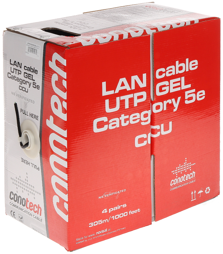 CABLE DE PAR TRENZADO UTP/K5/305M/ZEL/CON - Cables de par trenzado UTP, FTP  - Delta