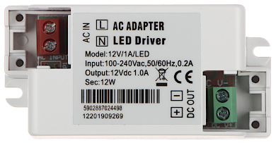 SWITCHING ADAPTER 12V 1A LED
