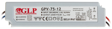 SWITCHING ADAPTER 12V 6A GPV