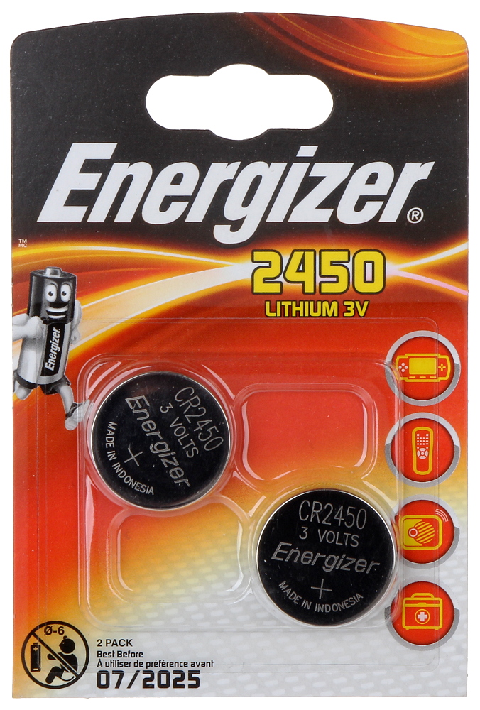 LITHIUM BATTERY BAT-CR2450*P2 ENERGIZER - Coin Batteries - Delta