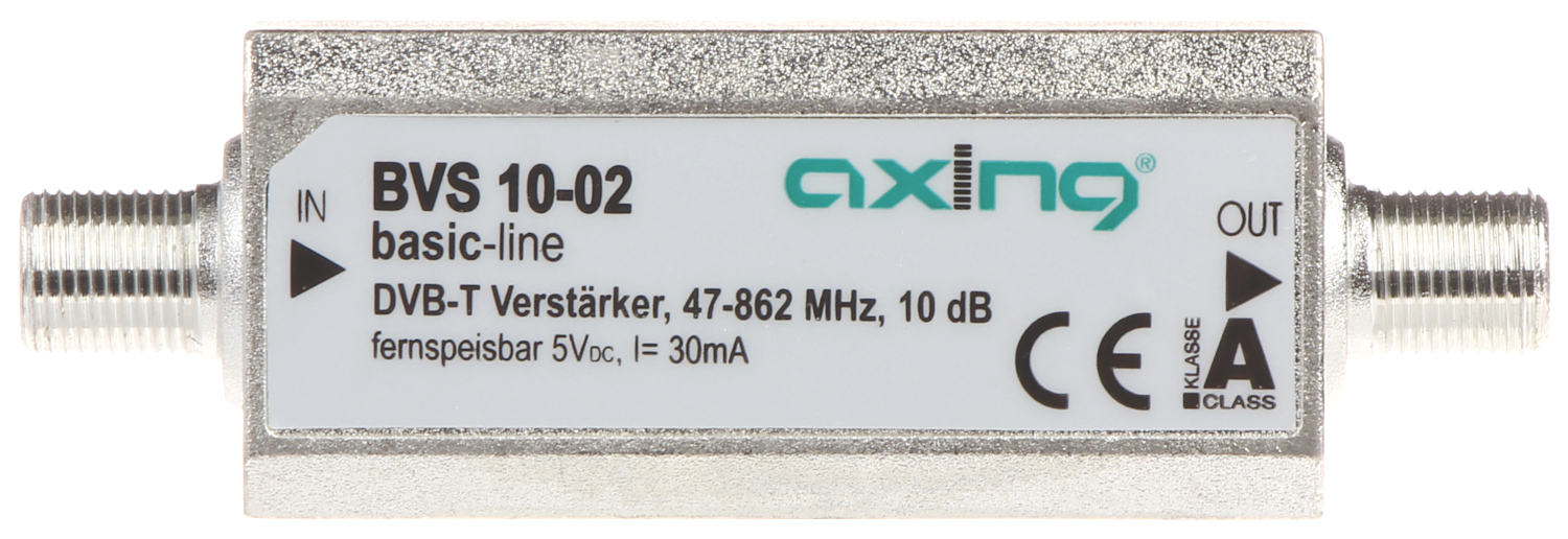 Axing BVS 10-02 DVB-T Mini amplificateur 10 dB pour TNT télévision numérique et radio 5V 47-862 MHz 