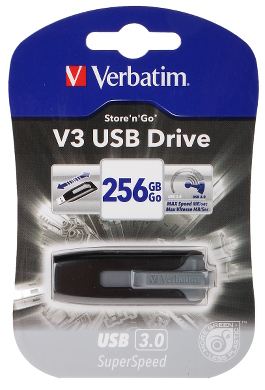 USB 3 0 FD 256 49168 VERB 256 GB USB 3 0 VERBATIM