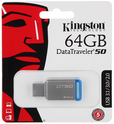 MEMORIA USB FD 64 DT50 KING 64 GB USB 3 1 3 0 KINGSTON