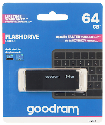 CHIAVETTA USB FD 64 UME3 GOODRAM 64 GB USB 3 0 3 1 Gen 1