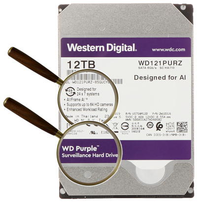 HDD FOR DVR HDD WD121PURZ 12TB 24 7 WESTERN DIGITAL