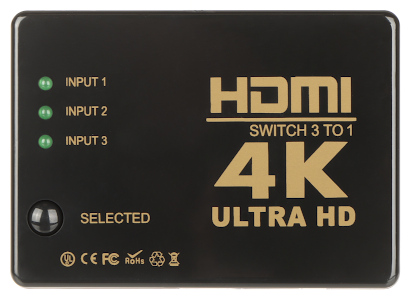 VAIHTOKYTKIN HDMI SW 3 1 IR 4K