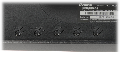 MONITORIUS HDMI DVI VGA AUDIO IIYAMA X2481HS B1 23 6