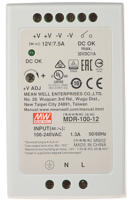 SWITCHING ADAPTER MDR 100 12