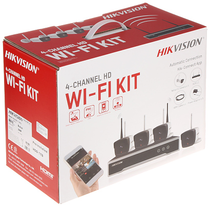 KIT DE VIGIL NCIA NK42W0 1T WD Wi Fi 4 CANAIS 1080p 2 8 mm Hikvision