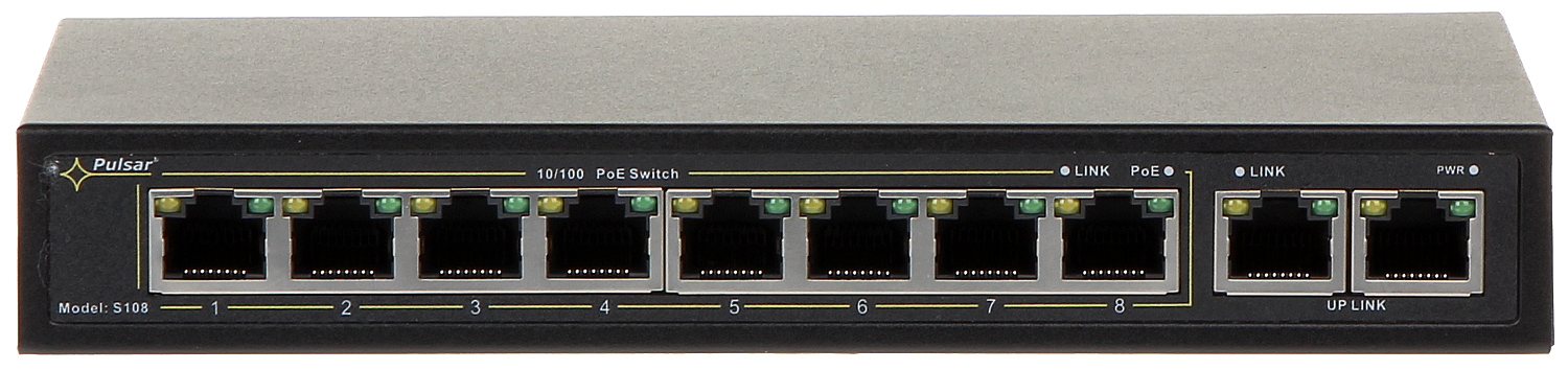 SWITCH POE S-108 8-PORT PULSAR - PoE Switches with 8 Ports support - Delta