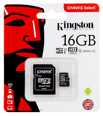 SD MICRO 10 16 KING UHS I SDHC 16 GB KINGSTON