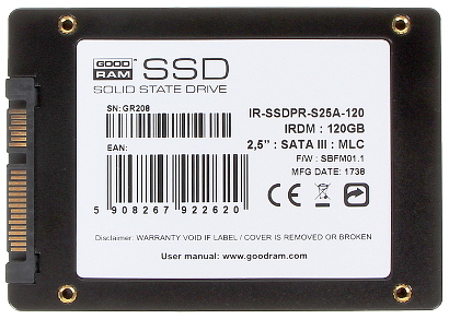 DISCO PER REGISTRATORE SSD PR S25A 120GB GOODRAM