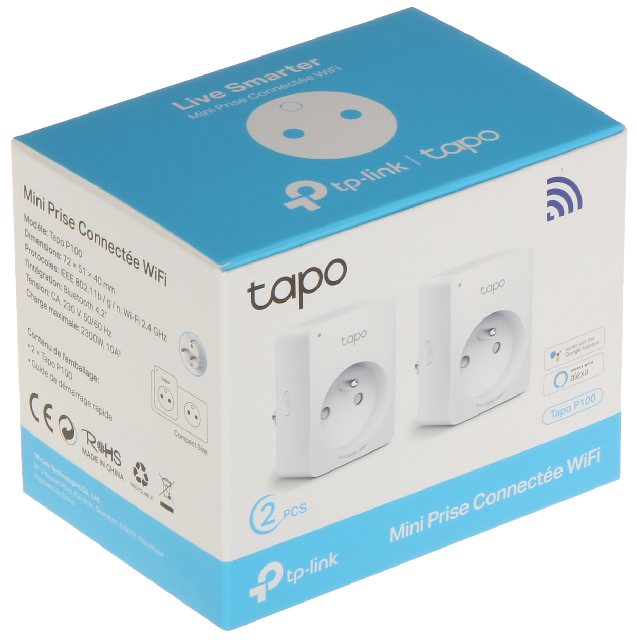 TP-Link Tapo P100 Mini Smart Wi-Fi Socket (2-pack)