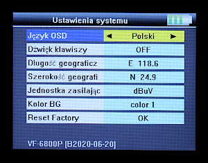 ANALIZOR WS 6944P DVB T T2 DVB S S2 DVB C