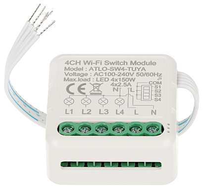FIREDOBBELT SMART LED LYSCONTROLLER ATLO SW4 TUYA Wi Fi Tuya Smart