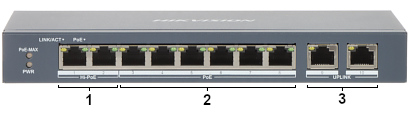 POE SWITCH DS 3E1310HP EI 8 POORTS Hikvision