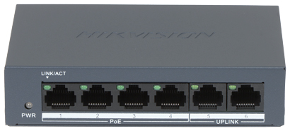 SWITCH POE DS XS0106 P 4 PORTERS Hikvision
