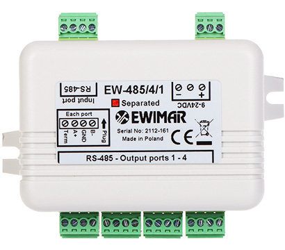 RS 485 BUS DISTRIBUTOR EW 485 4 1 SO WITH OPTICAL SEPARATION