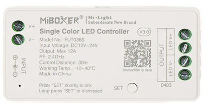 LED VALGUSTUSE KONTROLLER FUT036S 2 4 GHz MONO 12 24 V DC MiBOXER Mi Light