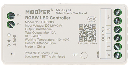 LED LIGHTING CONTROLLER FUT038S 2 4 GHz RGBW 12 24 V DC MiBOXER Mi Light