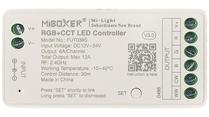 KRMILNIK OSVETLITVE LED FUT039S 2 4 GHz RGBCCT RGBWW 12 24 V DC MiBOXER Mi Light