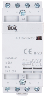 CONTACTOR MODULAR KMC 20 40 20 A 400 V AC IDEAL