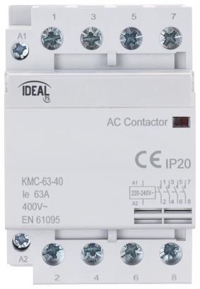 CONTACTOR MODULAR KMC 63 40 63 A 400 V AC IDEAL