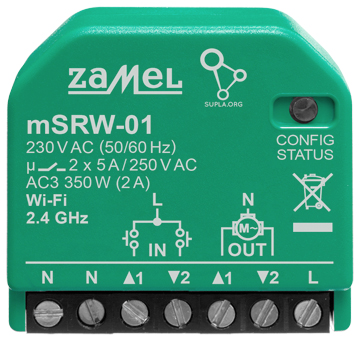 RULOOKARDINATE NUTIKAS KONTROLLER M SRW 01 Wi Fi 230 V AC ZAMEL