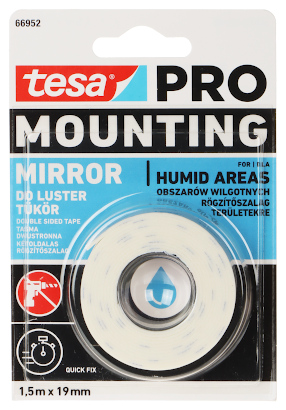 DOUBLE SIDED MOUNTING TAPE MOUNTING PRO MIRROR 1 5X19 TESA