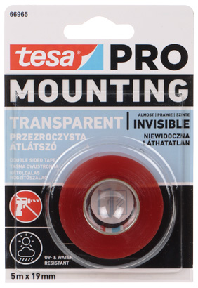 MOUNTING PRO TRANSPARENT 5X19 TESA