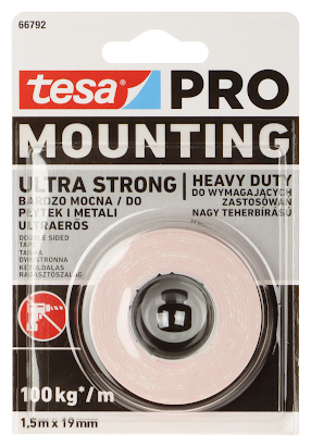 DOUBLE SIDED MOUNTING TAPE MOUNTING PRO ULTRA STRONG 1 5X19 TESA