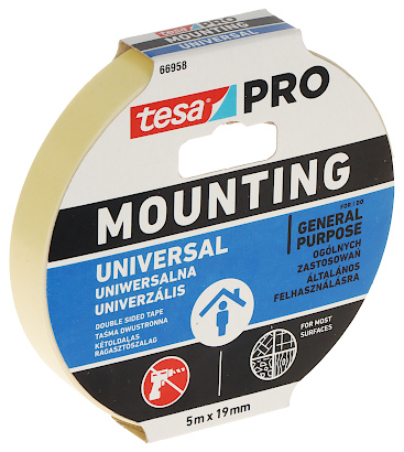 RUBAN DE MONTAGE DOUBLE FACE MOUNTING PRO UNIVERSAL 5X19 TESA