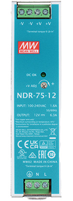 SWITCHING ADAPTER NDR 75 12 MEAN WELL