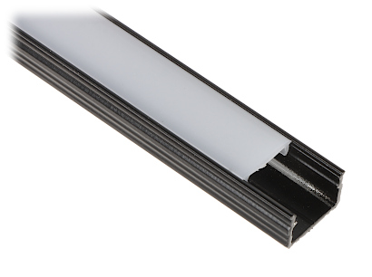PROFILE WITH COVER FOR LED STRIPS PR LED SB2 2M SURFACE BLACK