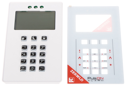 KEYPAD FOR ALARM CONTROL PANEL PULSON LCD C WH