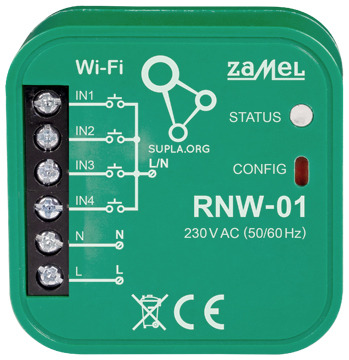 EINGANGSSCHNITTSTELLE RNW 01 Wi Fi SUPLA ZAMEL