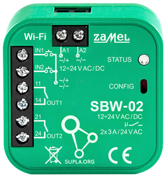 SBW 02 Wi Fi SUPLA 12 24 V AC DC ZAMEL